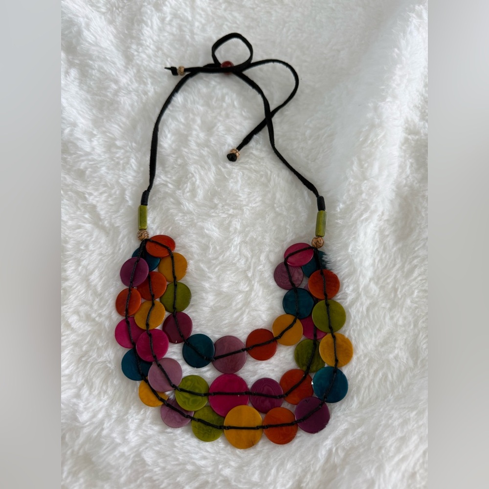 Colombian Colorful Multi-Layered Necklace